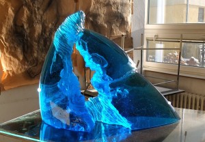 PLAYING WITH WATER,kiln cast,cut and polished glass,50x37x16 cm,2016