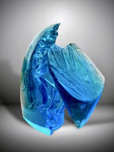BLUE-IDEA,kiln-cast,cut-and-polished-glass,26x23x7cm,2026