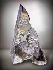SPEECH OF ICE,kiln cast,cut and polished crystal glass,53x41x16cm,2023