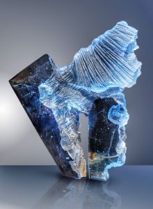 METAMORPHOSES 1,kiln cast,cut and polished glass,49x44x14cm,2019