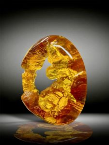 SECRET-RITUAL, kiln-cast,cut-and-polished-glass, d-35cm, 10kg, 2025