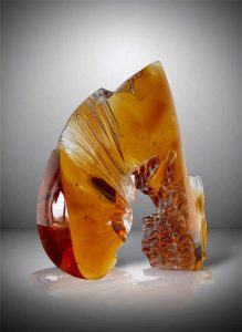 STEALER-OF-ENERGY, cast-cut-and-polished-glass, 35x36x10cm2025