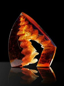 STEP,cast.cut and polished glass,47x41x9 cm,2016 