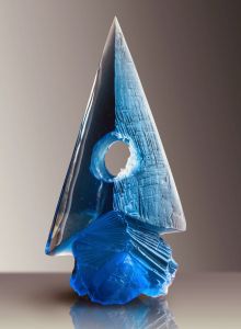 WHIRLPOOL 2,kiln cast,cut and polished glass,55x35x15cm,2019 (1)